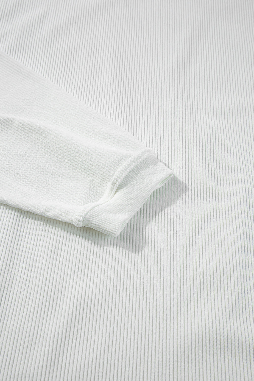 Light Grey Drop Shoulder Ribbed Oversized Sweatshirt