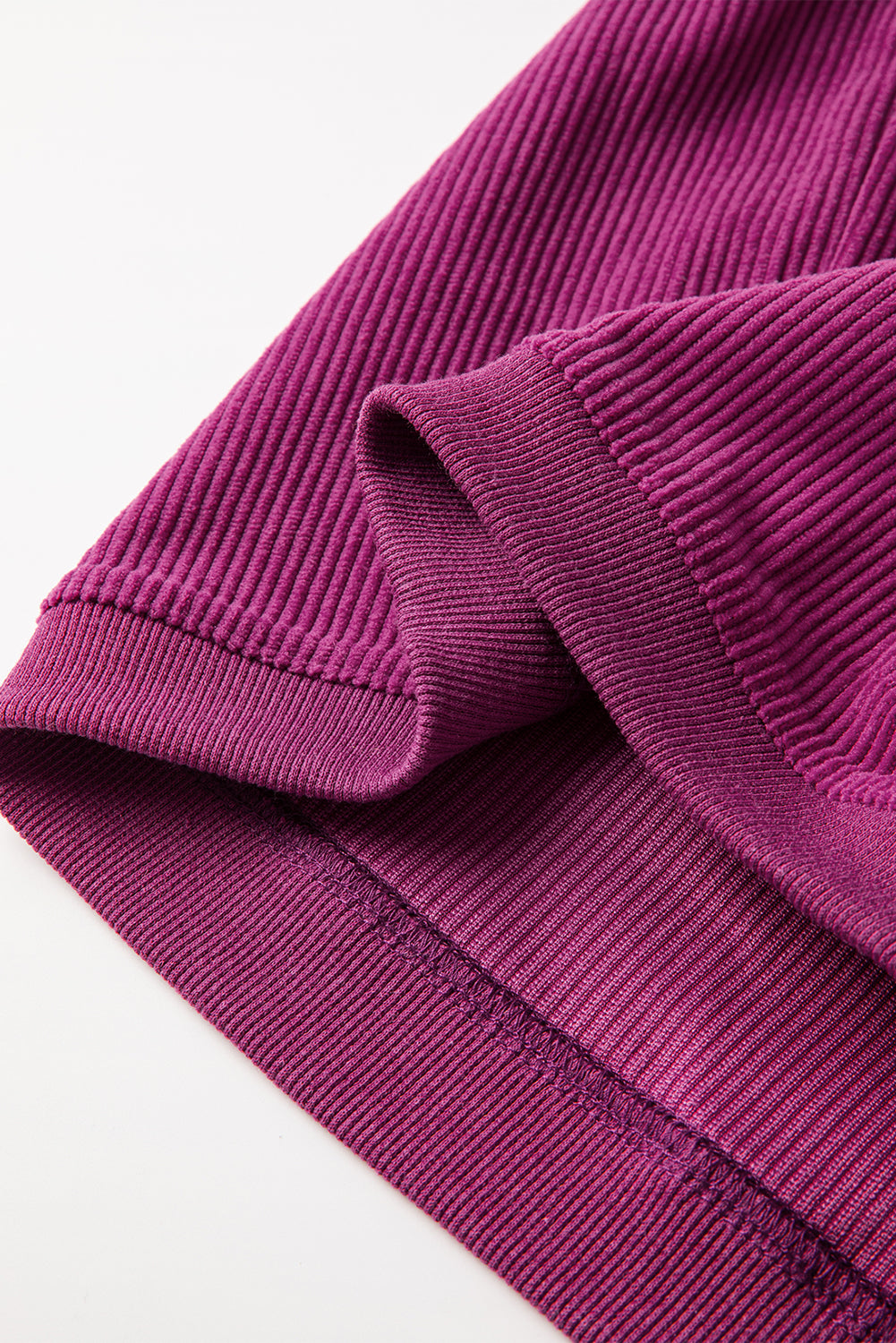 Light Grey Drop Shoulder Ribbed Oversized Sweatshirt