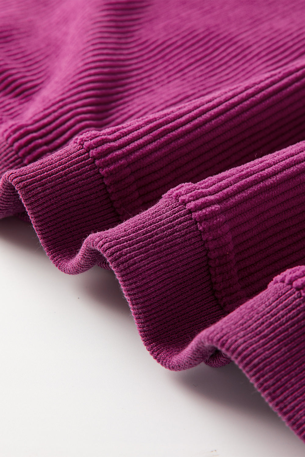 Light Grey Drop Shoulder Ribbed Oversized Sweatshirt