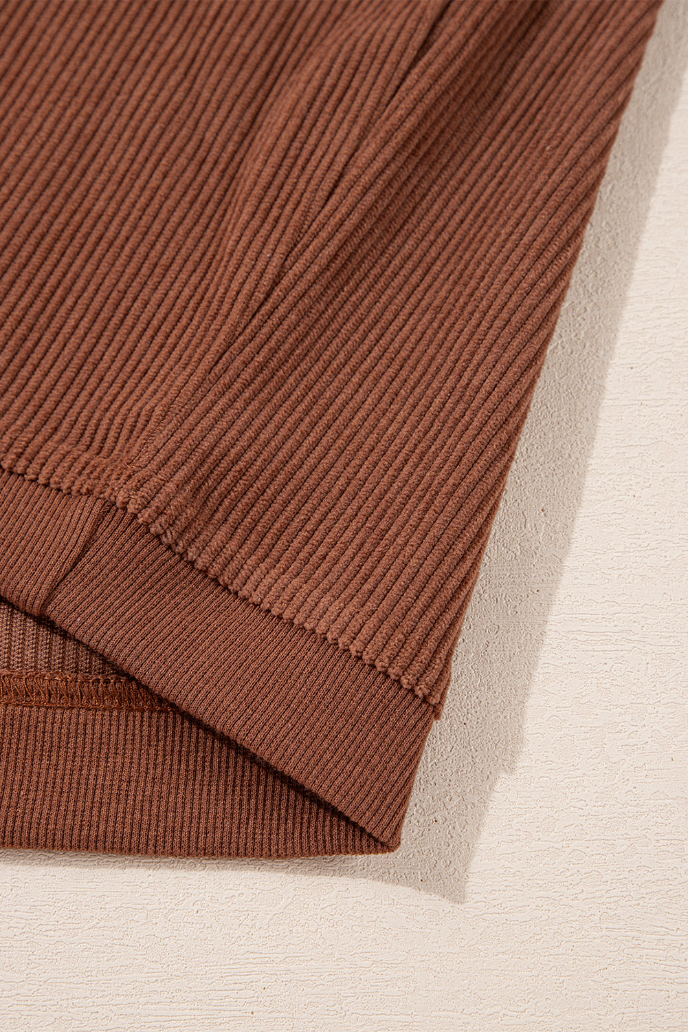 Light Grey Drop Shoulder Ribbed Oversized Sweatshirt